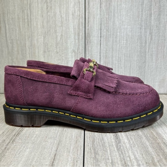 Dr. Martens Other - NEW Dr Martens Docs Adrian Snaffle Buckle Loafer Burgundy Suede Shoe Men Size 10